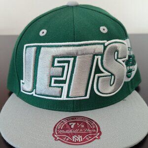 Mitchell and Ness New York Jets Fitted Hat 7.5  7 1/2